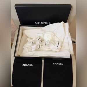 Chanel Black Gift Box with Ribbon Set